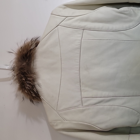 Andrew Mark Leather Coyote Fur Jacket Size  XS - Picture 3 of 16